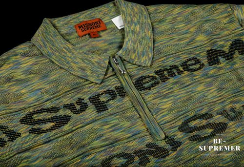 Supreme Missoni Zip L/S Polo ジップアップ ライム新品通販 - Be-Supremer