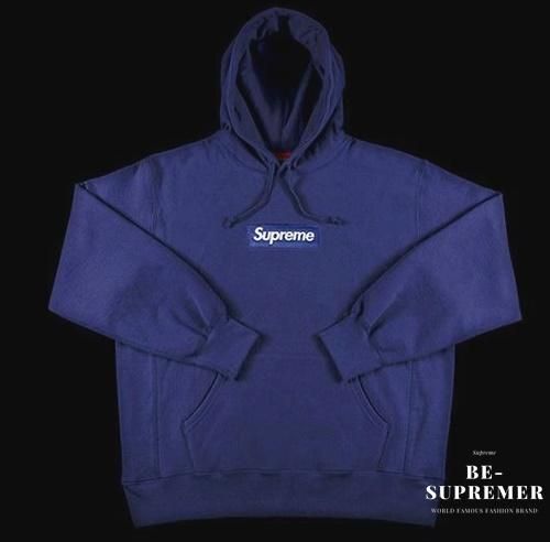 メンズSUPREME BOX LOGO パーカー ネイビー - パーカー