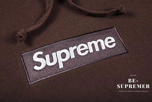 supreme box logo ブラウン