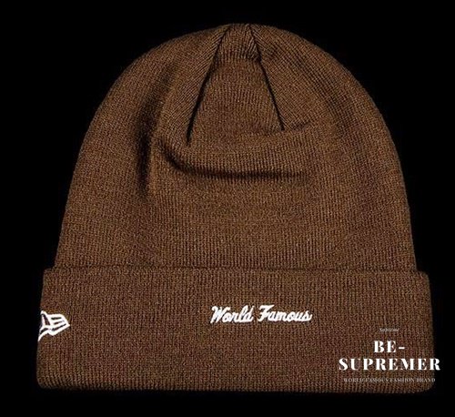 Supreme New Era Box Logo Beanie ダークブラウン-