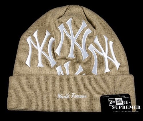 【Supreme通販専門店】Supreme New York Yankees New Era Box Logo Beanie ニット帽  タン新品の通販- Be-Supremer