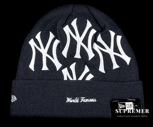 Supreme New York Yankees New Era Box Logo Beanie Black