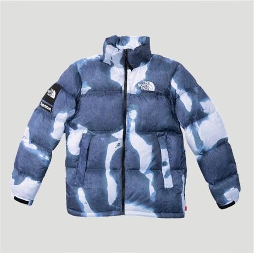 Supreme The North Face Bleached Denim Print Nuptse Jacket ...