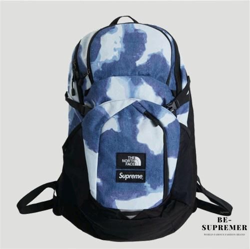 Bleached Denim Print Pocono Backpack 黒