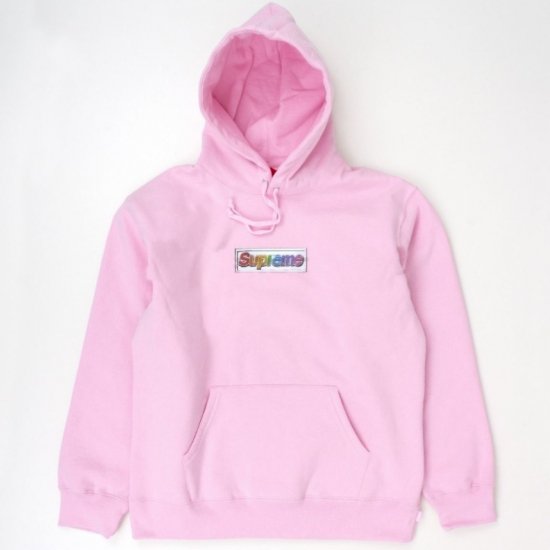 Supreme 22SS Bling Box Logo Hooded Sweatshirt パーカー ライトピンク 新品通販 - Be-Supremer