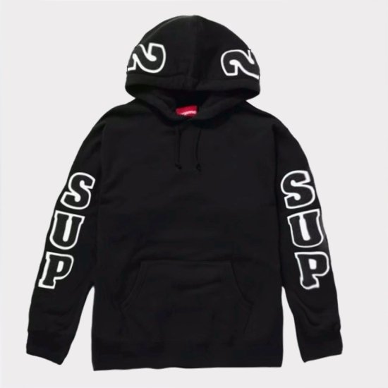 Supreme 22SS Team Chenille Hooded Sweatshirt パーカーブラック 新品通販 - Be-Supremer