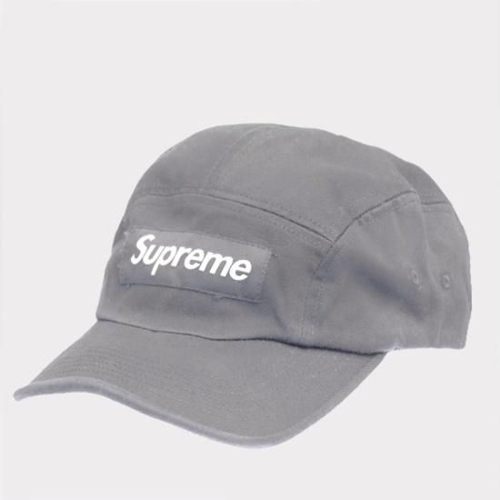 59センチ最小SUPREME シュプリーム 23AW Washed Chino Twill Camp Cap Black ウォッシュ加工 チノツイル キャンプキャップ 5パネル 帽子 ブラック