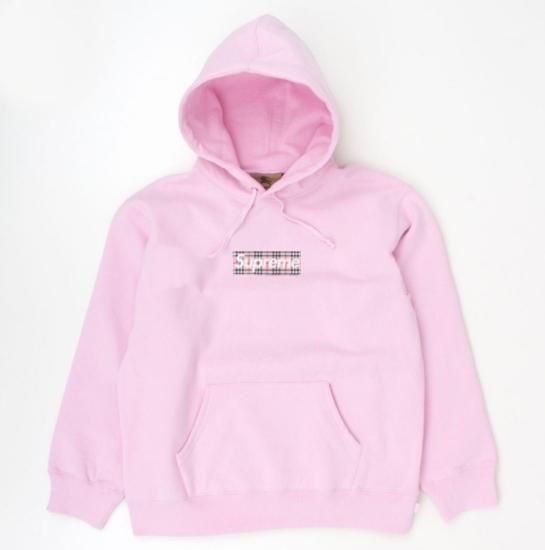 Supreme 22SS Burberry Box Logo Hooded Sweatshirt パーカーライトピンク 新品通販 - Be-Supremer