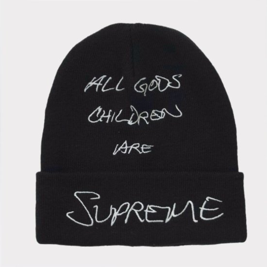 supreme ニット帽ブラック