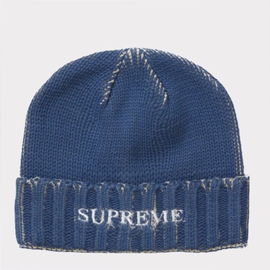 Supreme通販専門店】Supreme Overprint Beanie ニット帽 ブルー新品の通販- Be-Supremer