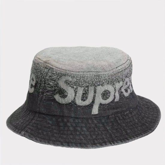 Supreme Fade Jacquard Denim Crusher Hat ハット帽子 ブラック新品の通販 - Be