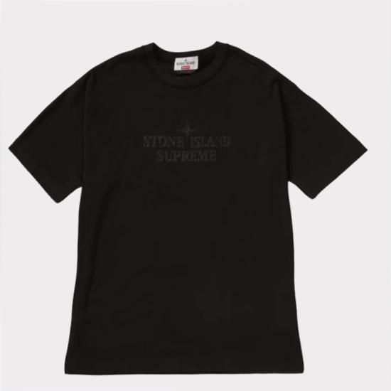 カラーオレンジsupreme STONE ISLAND tee