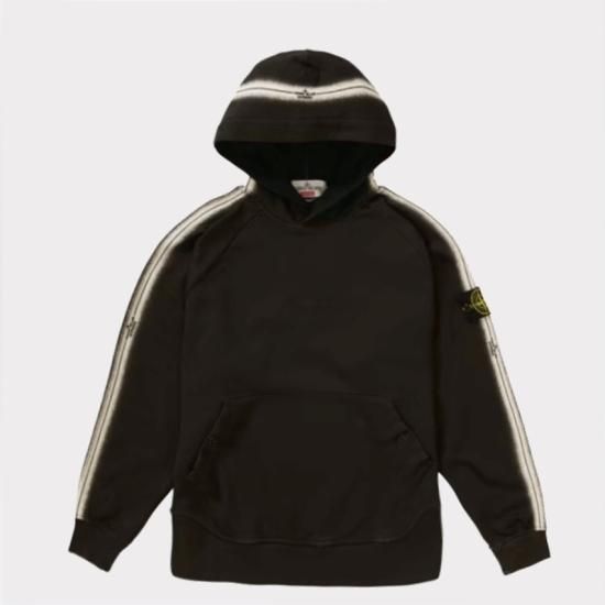 Supreme 22SS Stone Island Stripe Hooded Sweatshirtパーカーブラック ...