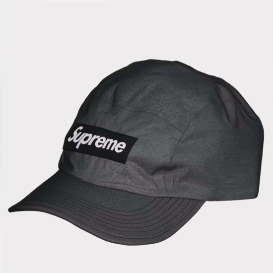 Supreme Reflective Logo Camp Cap 黒 キャップ