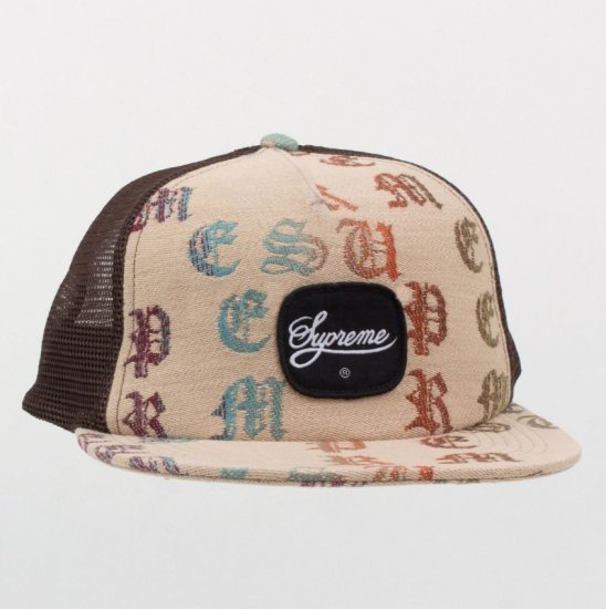 Supreme Gradient Jacquard Denim Mesh Back 5Panel Cap キャップ帽子 タン新品の通販 -  Be-Supremer