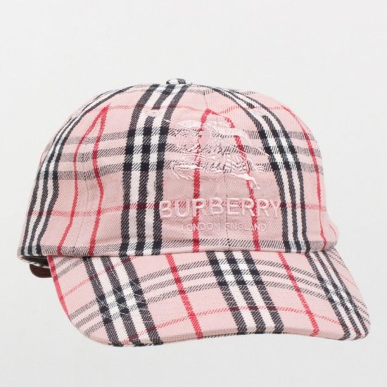Supreme Burberry Denim 6Panel Cap キャップ帽子 ピンク新品の通販