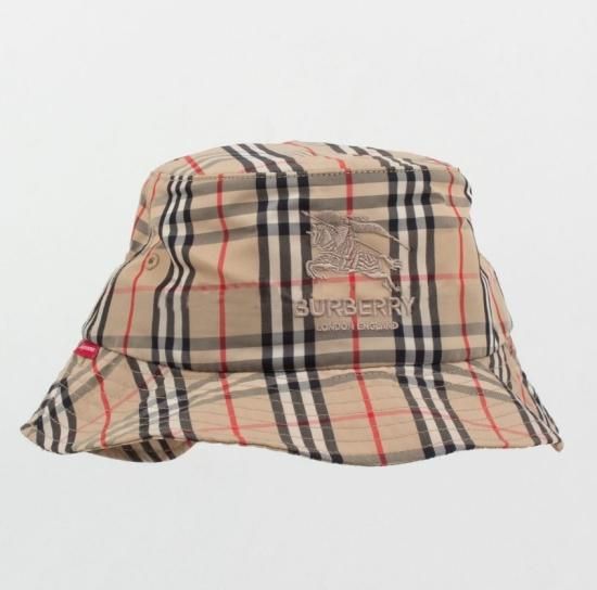 Supreme Burberry Denim 6Panel Cap キャップ帽子 ウォッシュブルー