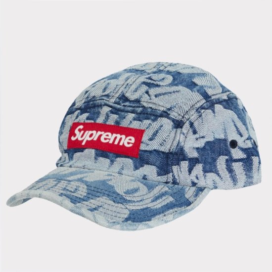 Supreme Washed Out Camo Camp boxロゴ キャップ