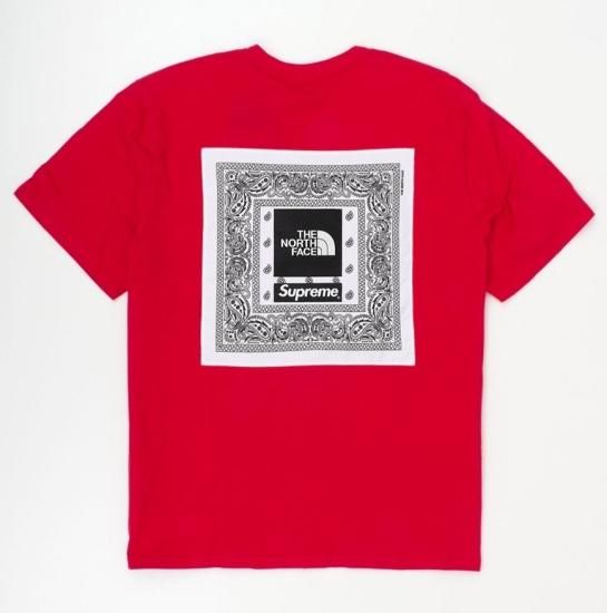 【Supreme通販専門店】Supreme(シュプリーム) The North Face Bandana Tee Ｔシャツ レッド新品の通販 -  Be-Supremer