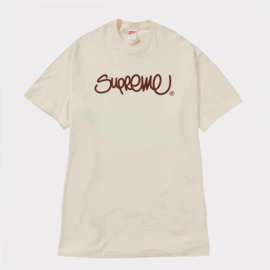 Tシャツ/カットソー(半袖/袖なし)Supreme Hand style tee natural