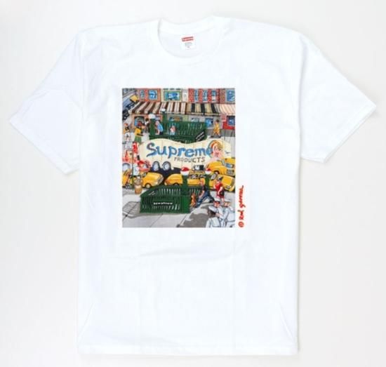 SUPREME シュプリーム Manhattan Tee 白Tシャツ/カットソー(半袖/袖 