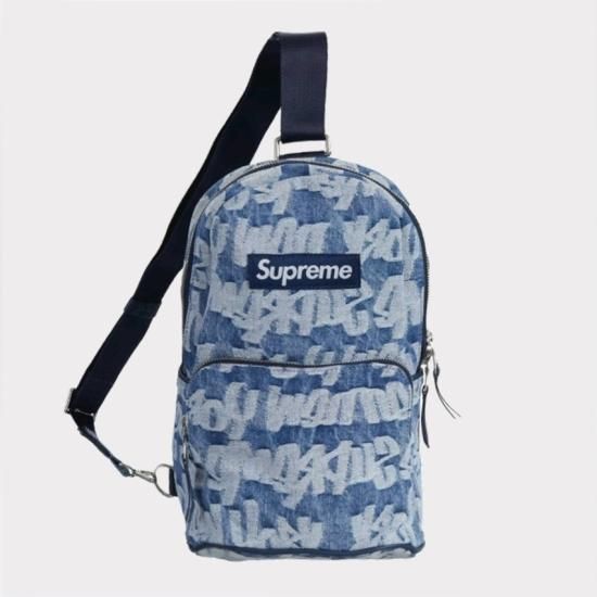 Supreme通販専門店】Fat Tip Jacquard Denim Neck Pouch ポーチ ブルー