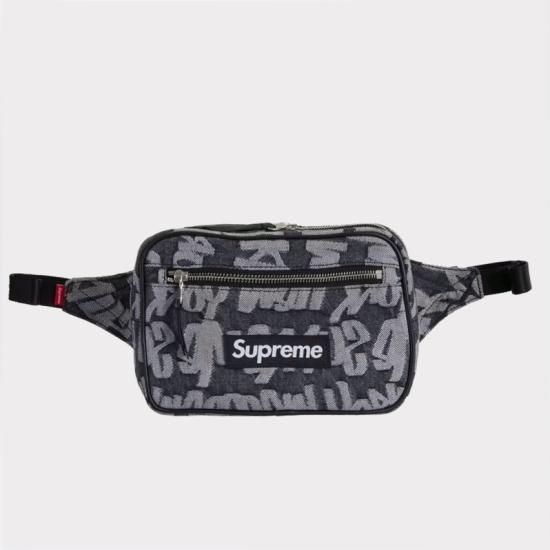 【Supreme通販専門店】Fat Tip Jacquard Denim Waist Bag ウエストバッグ ブラック新品の通販 -  Be-Supremer