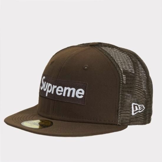 Supreme Box Logo Mesh Back New Era Cap 帽子キャップ ブラウン新品の通販 - Be-Supremer