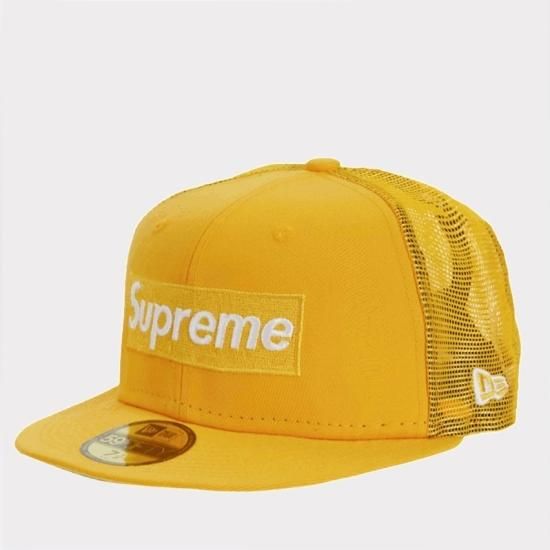 Supreme Box Logo Mesh Back New Era Cap 帽子キャップ イエロー新品の