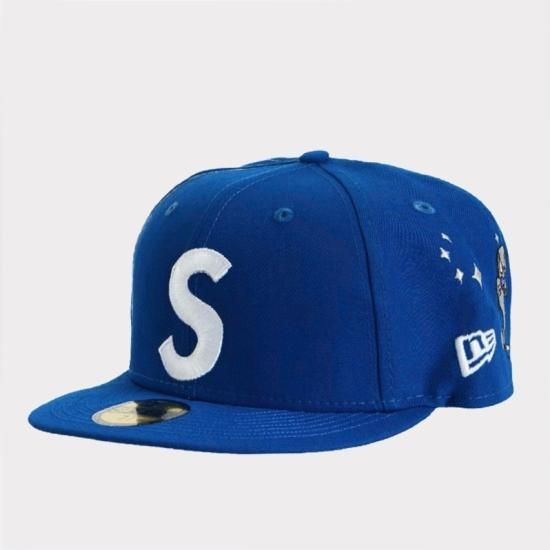 Supreme Characters S Logo New Era Cap 帽子キャップ ロイヤル新品の