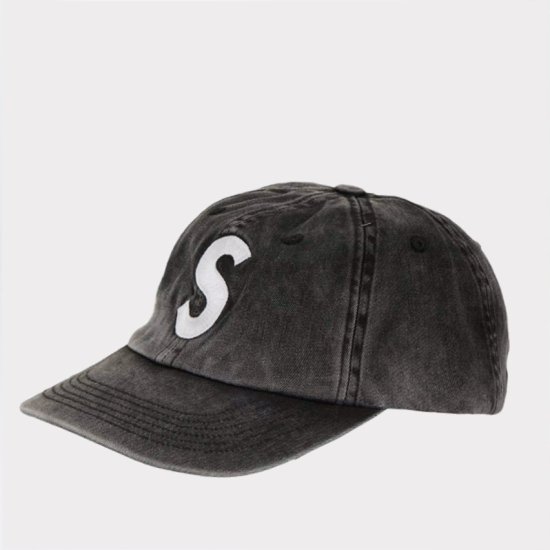 Supreme Pigment Print S Logo 6Panel Cap キャップ帽子 ブラック新品