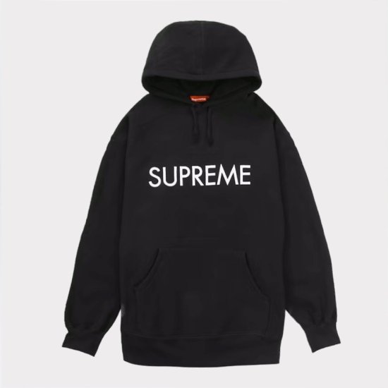 Supreme シュプリーム 2022AW Capital Hooded Sweatshirt | キャピタルフードスウェットパーカー | ブラック  - Supreme(シュプリーム)オンライン通販専門店 Be-Supremer