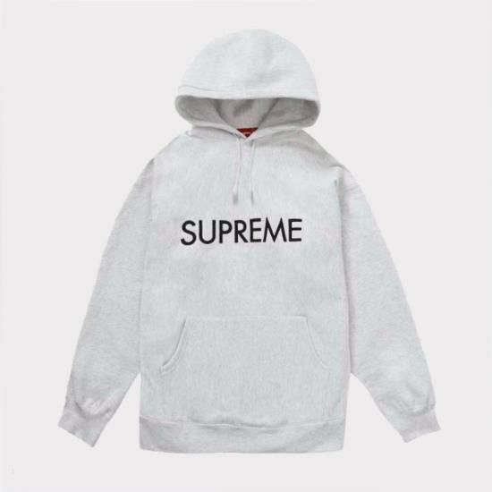 Supreme 2022AW Capital Hooded Sweatshirt パーカー アッシュグレー