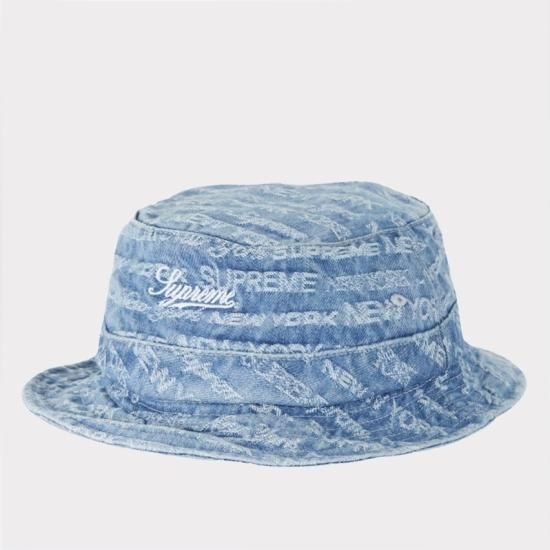 Supreme Multi Type Jacquard Denim Crusher Hat ハット帽子 ブルー