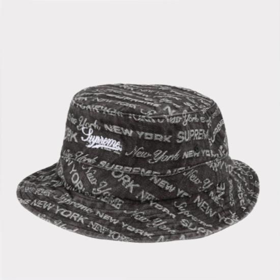 Supreme Multi Type Jacquard Denim Crusher Hat ハット帽子 ブラック