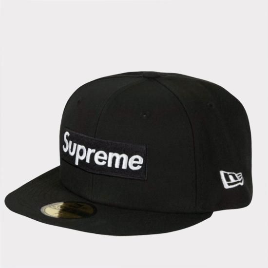 Supreme 2022AW Money Box Logo New Era Cap 帽子キャップ ブラック