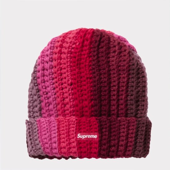 Supreme通販専門店】 2022AW Gradient Crochet Beanie ニット帽 レッド ...