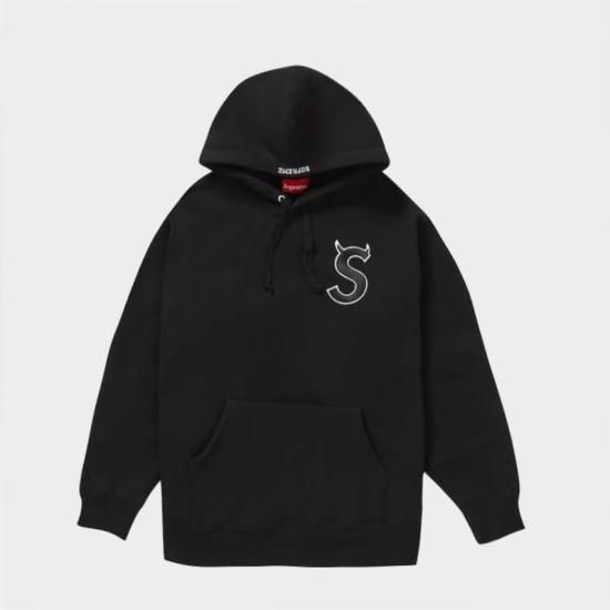 Supreme 2022AW S Logo Hooded Sweatshirt パーカー ブラック 新品通販