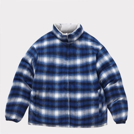 Supreme Flannel Reversible Puffer Jacket