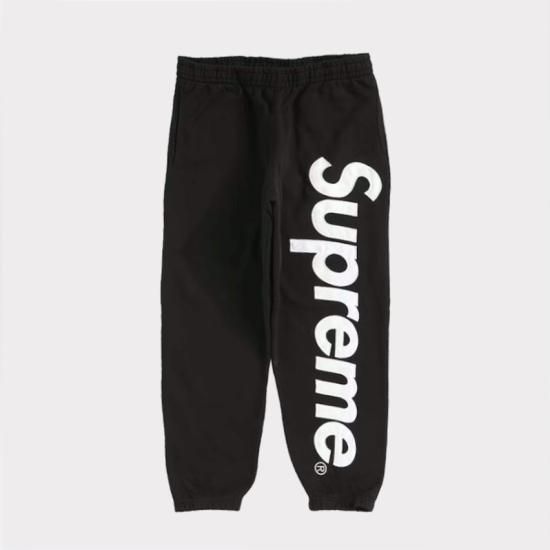 Supreme 2022AW Satin Applique Sweatpant パンツ ブラック新品通販