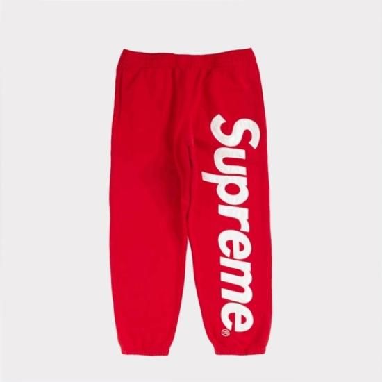 メンズSupreme Satin Applique Sweatpant 黒S新品