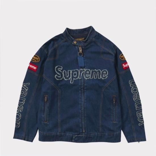 【Supreme通販専門店】Supreme(シュプリーム)2022AW Vanson leathers Cordura Denim Jacket  ジャケットブルー新品の通販 - Be-Supremer