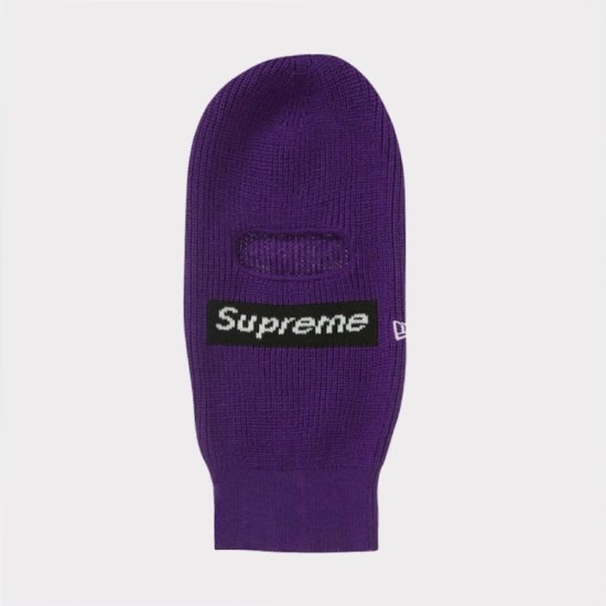 Supreme New Era® Cross Box Logo Beanie 紫ニット帽/ビーニー
