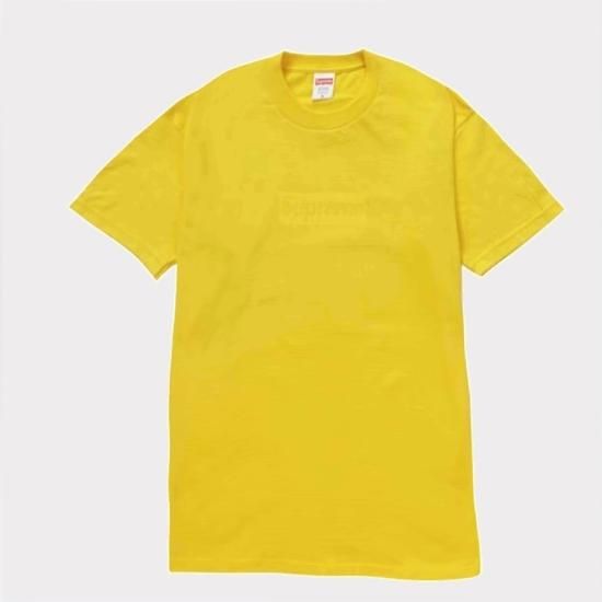 supreme Tonal Box Logo Tee Yellow Medium