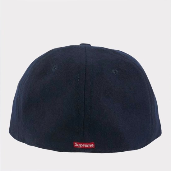 Supreme Ebbets S Logo Fitted Cap 帽子キャップ ネイビー新品の