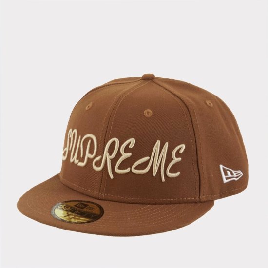Supreme Script New Era Cap 帽子キャップ ライトブラウン新品の通販