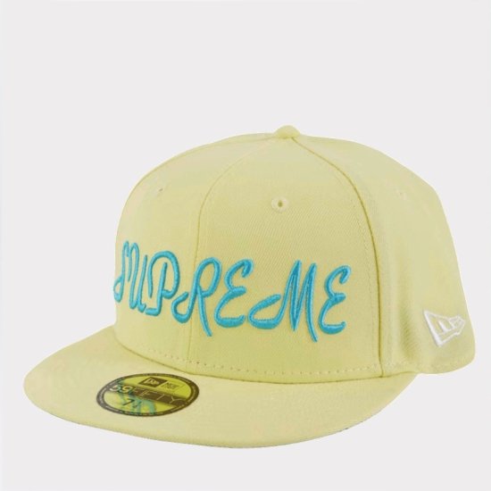 Supreme Script New Era Cap 帽子キャップ ペイルイエロー新品の通販 - Be-Supremer