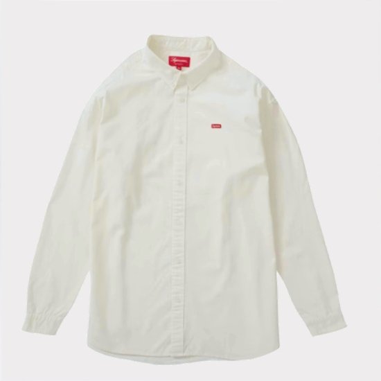 ポケット横にSupSupreme Oxford Shirt White Large 長袖シャツ 白