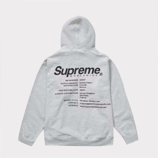 Supreme 2023SS Worldwide Hooded Sweatshirt パーカー ブラック新品