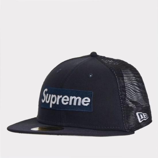 Supreme Box Logo Mesh Back New Era Cap 帽子キャップ ネイビー新品の通販 - Be-Supremer